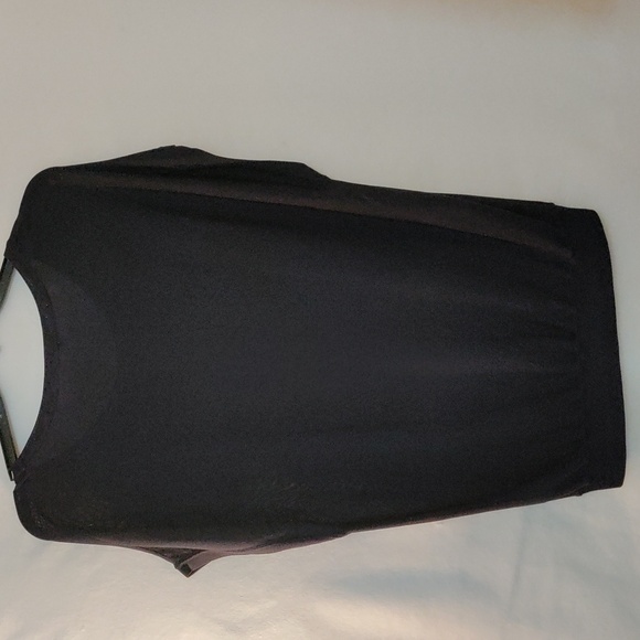 🎁  Cyrus Knits Top Black Size L Stretchy NWT Neutral Minimalist Modest - Picture 2 of 7